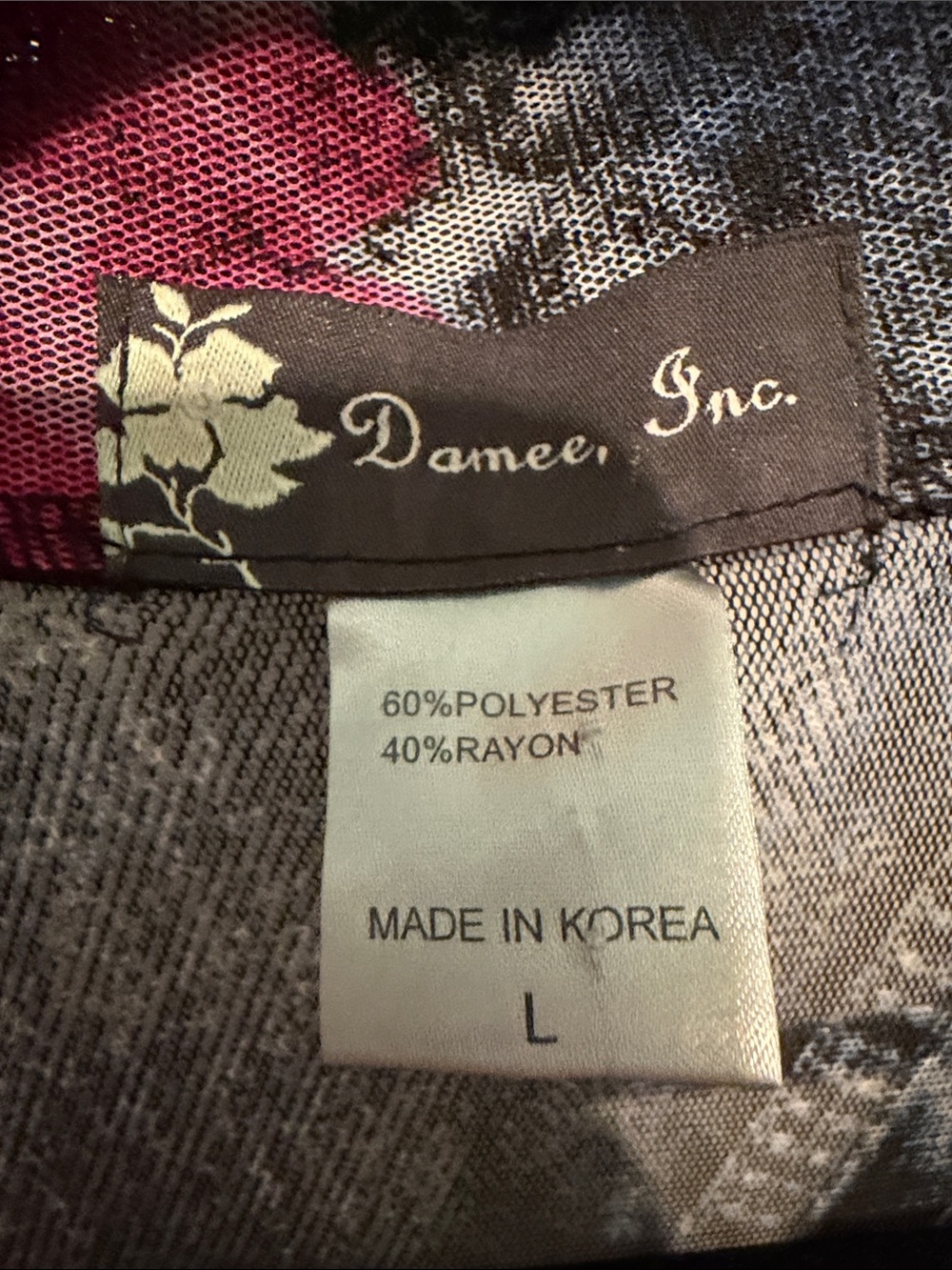 Damee Y2K Sheer Pink Floral Print Jean-Style Zip Jacket with Rhinestone Zipper - Picture 2 of 8